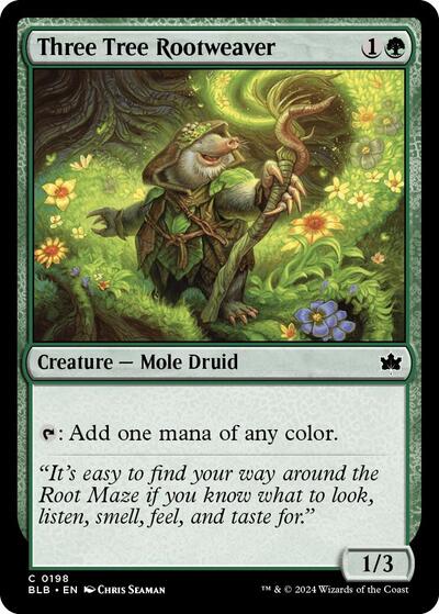 Three Tree Rootweaver (BLB) #198 Common Bloomburrow Magic: 2024