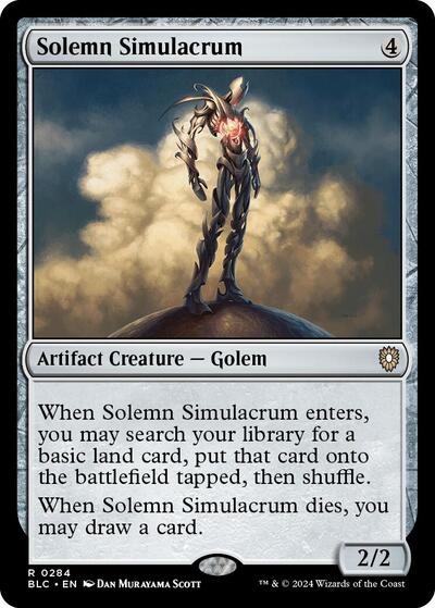 Solemn Simulacrum (BLC) #284 Rare (Lightly Played) Commander: Bloomburrow Magic: The Gathering: 2024