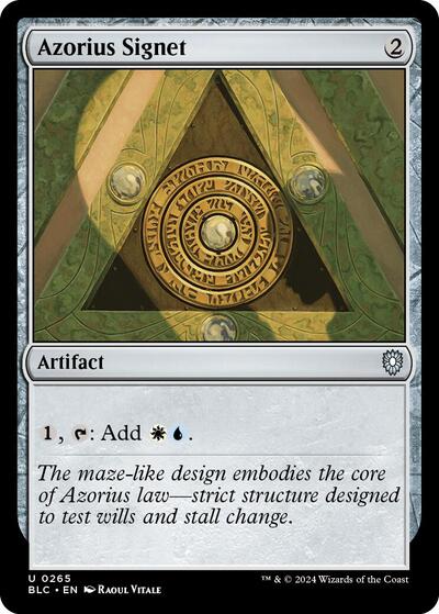 Azorius Signet (BLC) #265 Uncommon (Lightly Played) Commander: Bloomburrow Magic: The Gathering: 2024