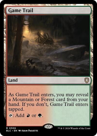 Game Trail (BLC) #306 Rare (Near Mint) Commander: Bloomburrow Magic: The Gathering: 2024