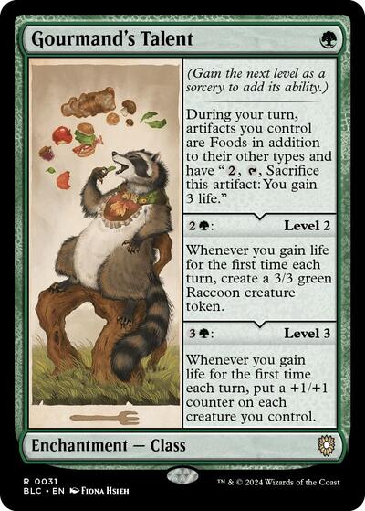 Gourmands Talent (BLC) #31 Rare (Lightly Played) Commander: Bloomburrow Magic: 2024