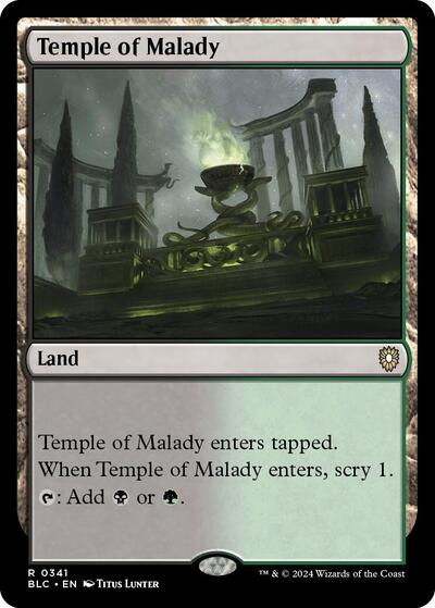 Temple of Malady (BLC) #341 Rare (Lightly Played) Commander: Bloomburrow Magic: The Gathering: 2024