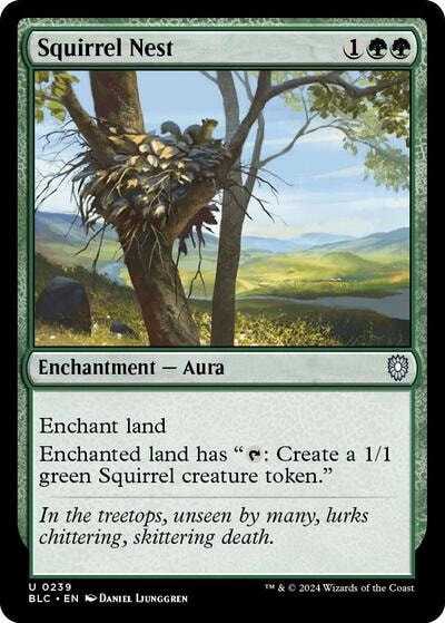 Squirrel Nest (BLC) #239 Uncommon (Lightly Played) Commander: Bloomburrow Magic: The Gathering: 2024