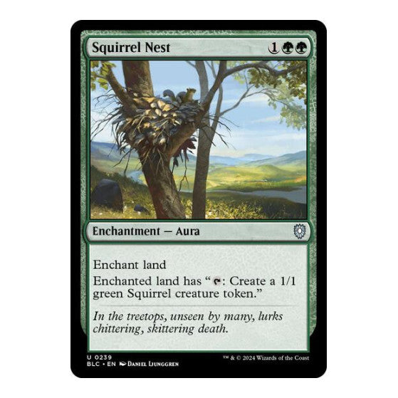 Squirrel Nest (BLC) #239 Uncommon (Lightly Played) Commander: Bloomburrow Magic: The Gathering: 2024
