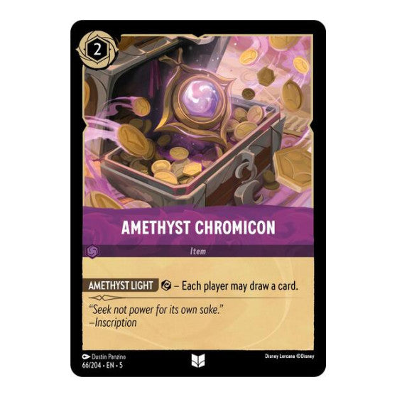 Amethyst Chromicon (5) #66/204 Uncommon (Near Mint) Shimmering Skies Disney Lorcana: 2024