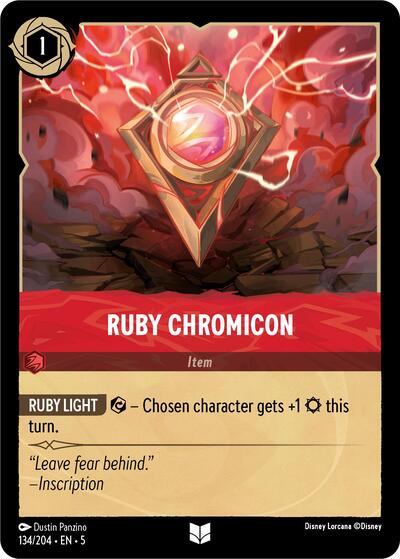 Ruby Chromicon (5) #134/204 Uncommon (Near Mint) Shimmering Skies Disney Lorcana: 2024