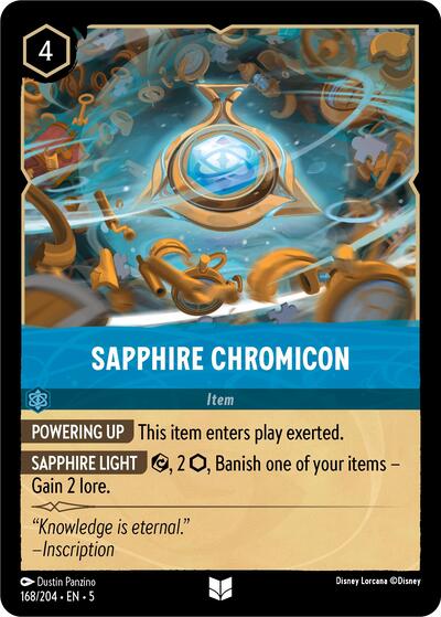 Sapphire Chromicon (5) #168/204 Uncommon (Near Mint) Shimmering Skies Disney Lorcana: 2024