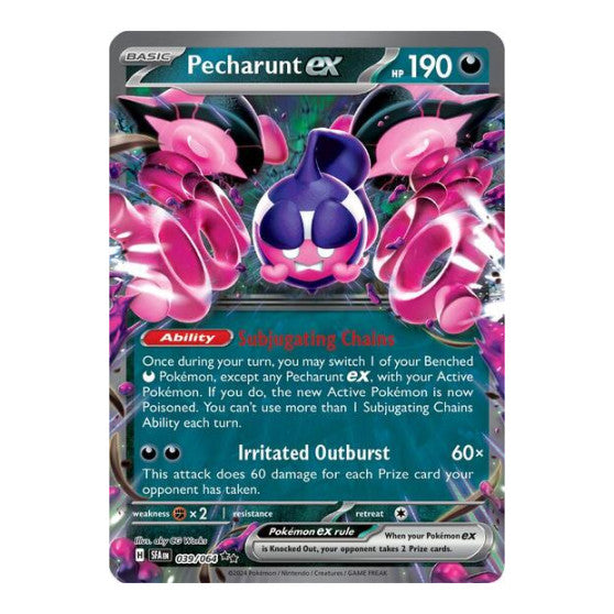 Pecharunt ex 039 064 (SFA) #039/064 Double Rare (Holofoil Near Mint) SV: Shrouded Fable Pokemon: 2024