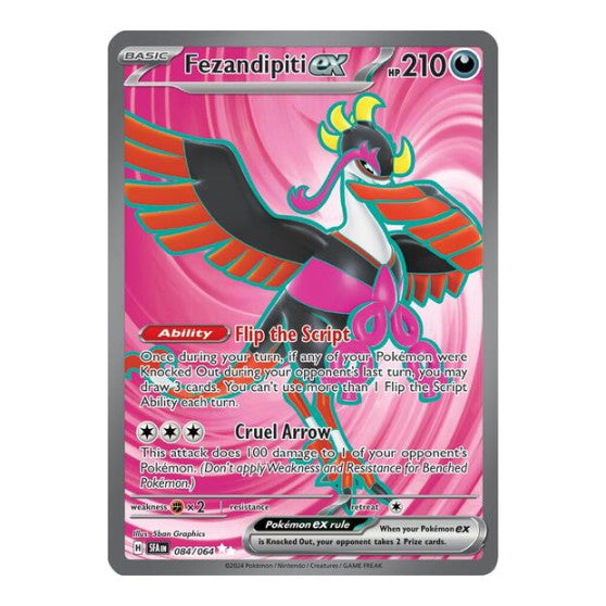 Fezandipiti ex 084 064 (SFA) #084/064 Ultra Rare (Holofoil Near Mint) SV: Shrouded Fable Pokemon: 2024
