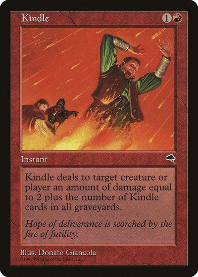 Kindle (TMP) #184 Common (Lightly Played) Tempest Magic: The Gathering: 1997