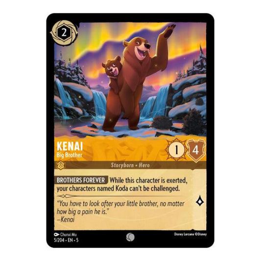 Kenai - Big Brother (5) #5/204 Common Shimmering Skies Disney Lorcana: 2024