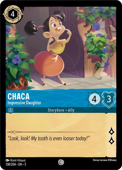 Chaca - Impressive Daughter (5) #138/204 Common (Near Mint) Shimmering Skies Disney Lorcana: 2024