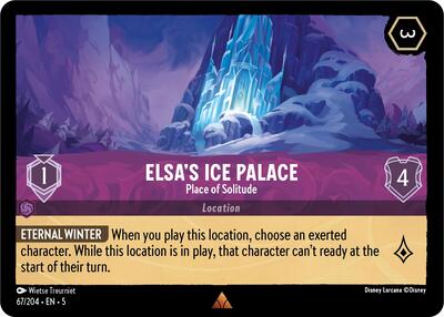 Elsa's Ice Palace - Place of Solitude (5) #67/204 Rare (Near Mint) Shimmering Skies Disney Lorcana: 2024