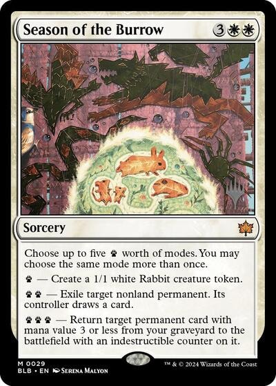 Season of the Burrow (PPBLB) #29 Mythic Rare (Lightly Played) Promo Pack: Bloomburrow Magic: The Gathering: 2024