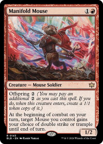 Manifold Mouse (PPBLB) #143p Rare (Lightly Played) Promo Pack: Bloomburrow Magic: 2024