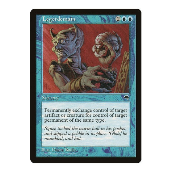 Legerdemain (TMP) #72 Uncommon (Lightly Played) Tempest Magic: The Gathering: 1997