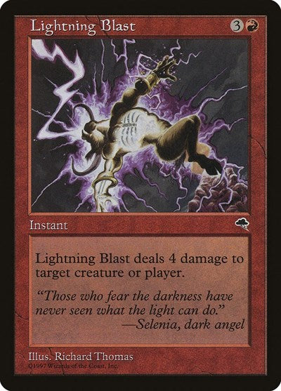 1997 Magic: Tempest (TMP) - Lightning Blast (#185, Common) (Lightly Played)