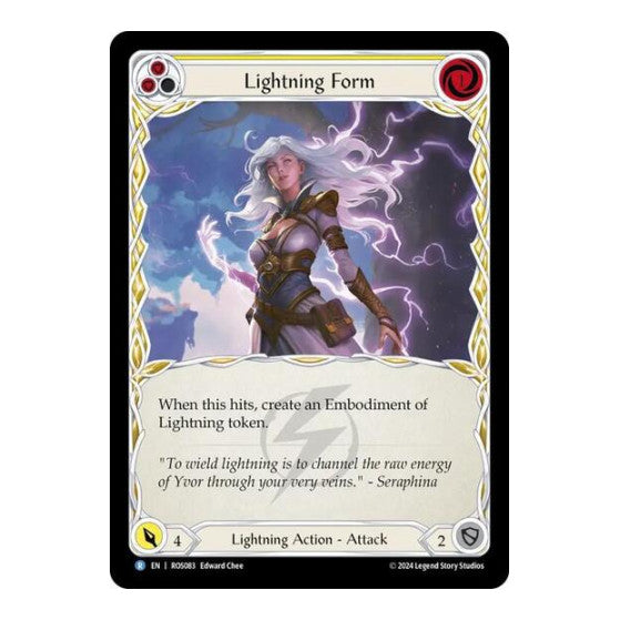 Lightning Form (Yellow) (ROS) #ROS083 Rare (Rainbow Foil Near Mint) Rosetta Flesh and Blood TCG: 2024