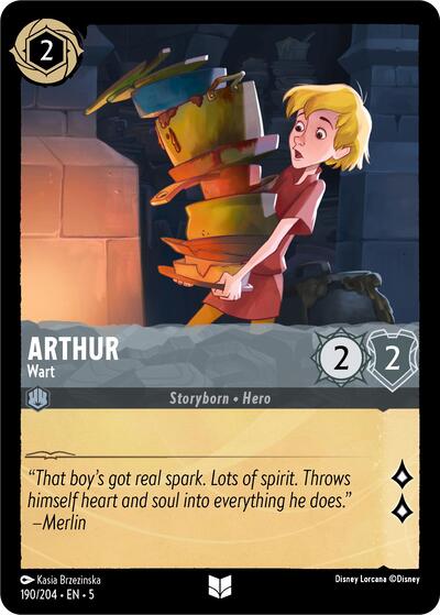 Arthur - Wart (5) #190/204 Uncommon (Near Mint) Shimmering Skies Disney Lorcana: 2024