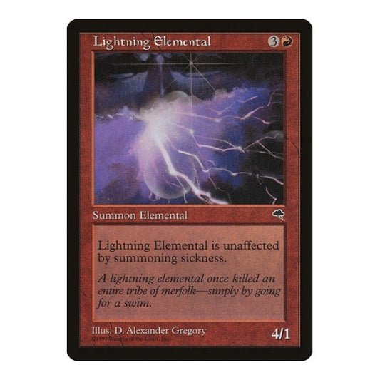 Lightning Elemental (TMP) #186 Common (Lightly Played) Tempest Magic: The Gathering: 1997