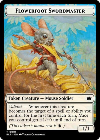 Flowerfoot Swordmaster Token (BLB) #1 T (Lightly Played) Bloomburrow Magic: The Gathering: 2024