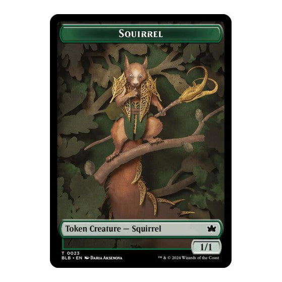 Squirrel Token (BLB) #23 T (Lightly Played) Bloomburrow Magic: The Gathering: 2024