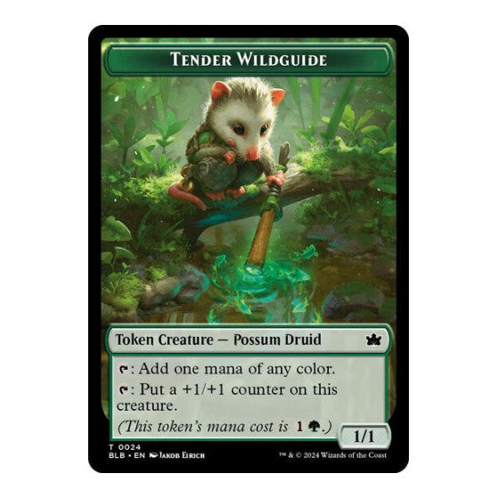 Tender Wildguide Token (BLB) #24 T (Lightly Played) Bloomburrow Magic: The Gathering: 2024