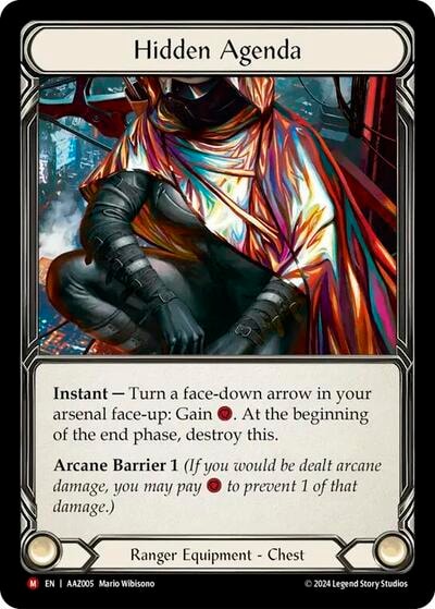 Hidden Agenda (ADA) #AAZ005 Majestic Armory Deck: Azalea Flesh and Blood TCG: 2024