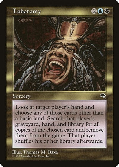 Lobotomy (TMP) #267 Uncommon (Moderately Played) Tempest Magic: The Gathering: 1997