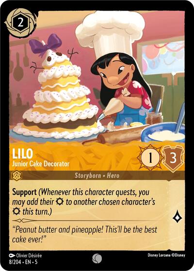 Lilo - Junior Cake Decorator (5) #8/204 Common (Near Mint) Shimmering Skies Disney Lorcana: 2024