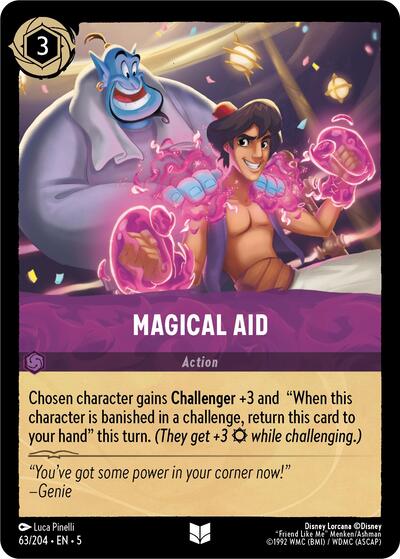 Magical Aid (5) #63/204 Uncommon (Near Mint) Shimmering Skies Disney Lorcana: 2024