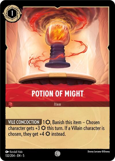 Potion of Might (5) #132/204 Common (Near Mint) Shimmering Skies Disney Lorcana: 2024