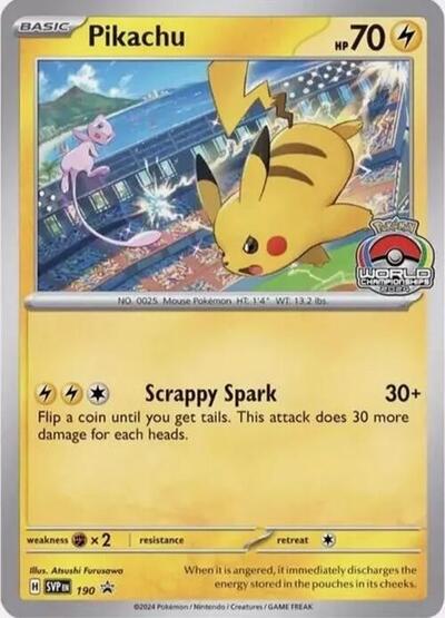 Pikachu - 190 (SVP) #190 Promo (Near Mint) SV: Scarlet & Violet Promo Cards Pokemon: 2023