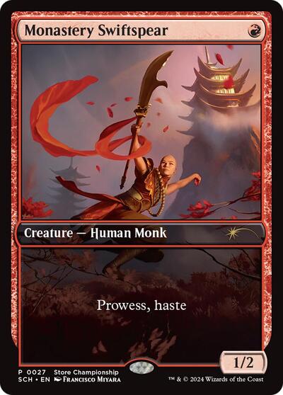 Monastery Swiftspear (GAME) #27 P (Lightly Played) Game Day & Store Championship Promos Magic: The Gathering: 2026