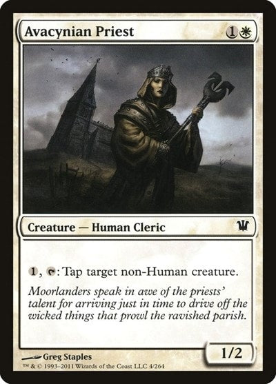 Avacynian Priest (ISD) #4 Common (Moderately Played) Innistrad Magic: The Gathering: 2011
