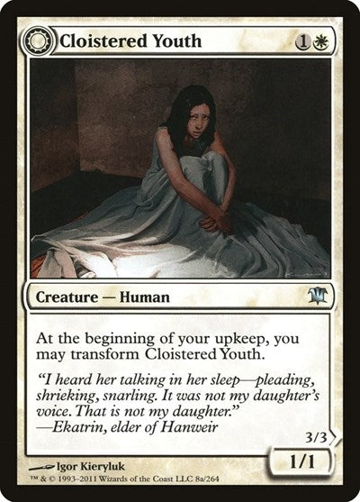Cloistered Youth (ISD) #8 Uncommon (Lightly Played) Innistrad Magic: 2011