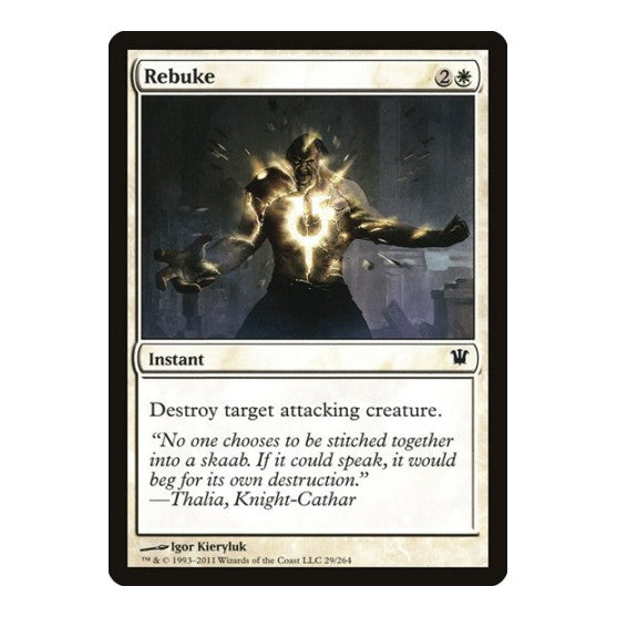 Rebuke (ISD) #29 Common (Lightly Played) Innistrad Magic: The Gathering: 2011