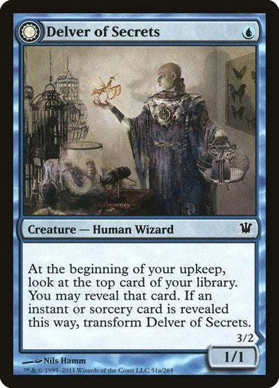 Delver of Secrets (ISD) #51 Common (Near Mint) Innistrad Magic: The Gathering: 2011