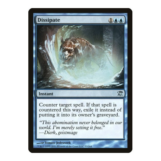 Dissipate (ISD) #53 Uncommon (Lightly Played) Innistrad Magic: The Gathering: 2011