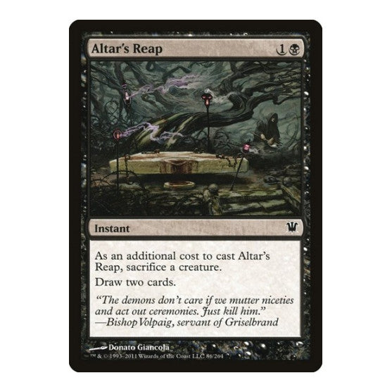 Altars Reap (ISD) #86 Common (Lightly Played) Innistrad Magic: The Gathering: 2011