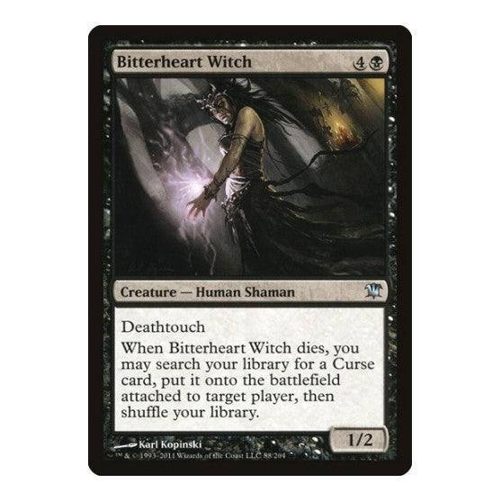 Bitterheart Witch (ISD) #88 Uncommon (Moderately Played) Innistrad Magic: The Gathering: 2011