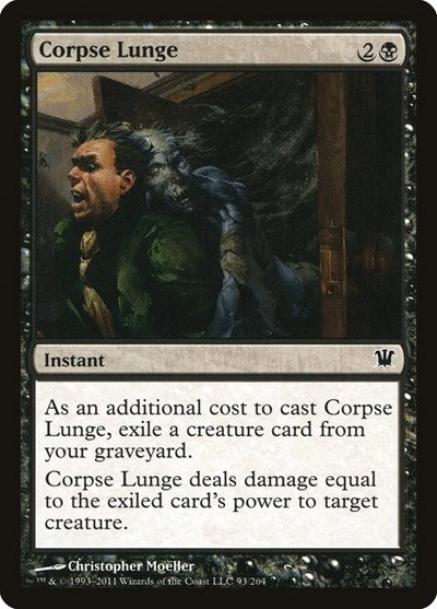 Corpse Lunge (ISD) #93 Common (Damaged) Innistrad Magic: The Gathering: 2011