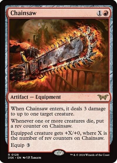 Chainsaw (DSK) #128 Rare Duskmourn: House of Horror Magic: The Gathering: 2024