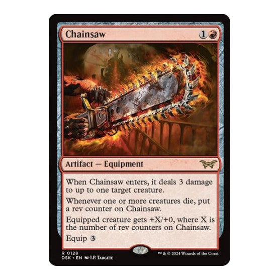 Chainsaw (DSK) #128 Rare (Near Mint) Duskmourn: House of Horror Magic: The Gathering: 2024