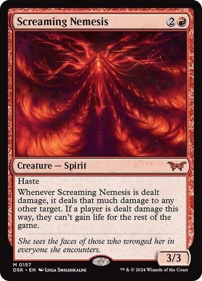 Screaming Nemesis (DSK) #157 Mythic Rare (Near Mint) Duskmourn: House of Horror Magic: The Gathering: 2024