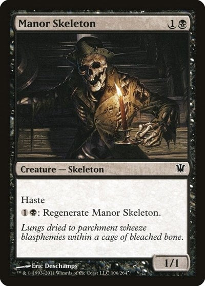 Manor Skeleton (ISD) #106 Common (Moderately Played) Innistrad Magic: The Gathering: 2011