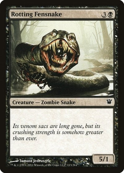 Rotting Fensnake (ISD) #113 Common (Moderately Played) Innistrad Magic: The Gathering: 2011