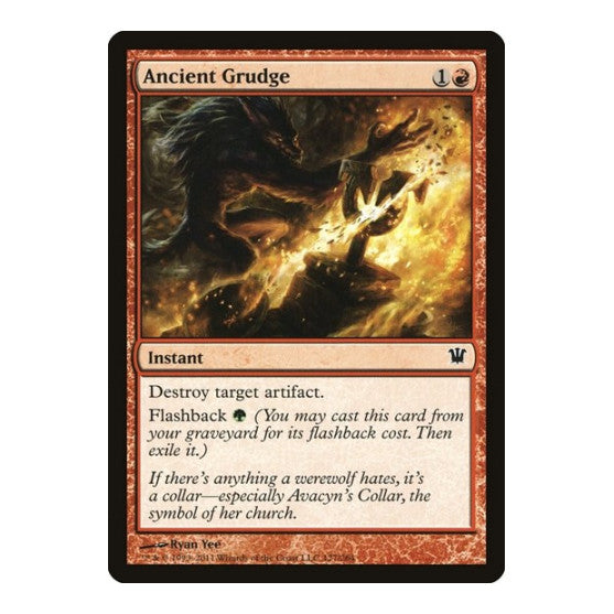 Ancient Grudge (ISD) #127 Common (Heavily Played) Innistrad Magic: The Gathering: 2011