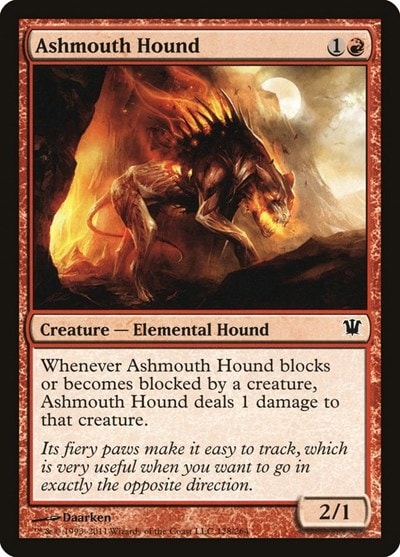 Ashmouth Hound (ISD) #128 Common (Moderately Played) Innistrad Magic: The Gathering: 2011