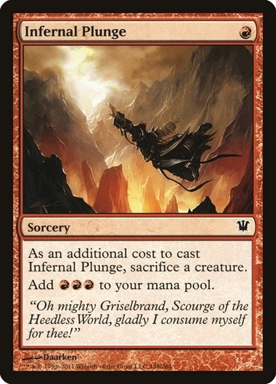 Infernal Plunge (ISD) #148 Common (Moderately Played) Innistrad Magic: The Gathering: 2011